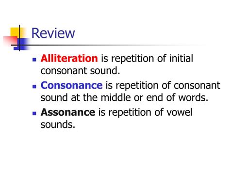 PPT - Alliteration, Consonance, Assonance PowerPoint Presentation, free ...