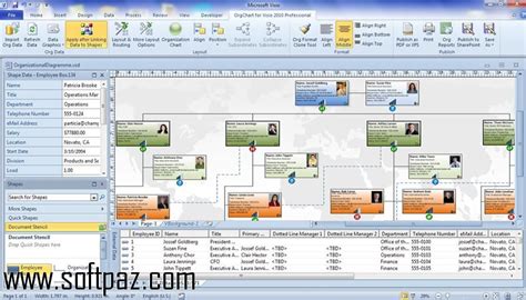 Visio Organization Chart Excel Template, Web Organization Chart Based ...