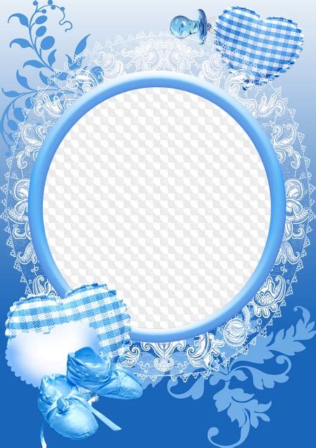 Baby boy frame - blue frames 2 layered psd 2 frame png