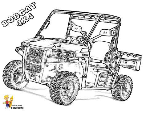 Print Out This Macho Construction Coloring Pages Of Tractors! BOBCAT ...