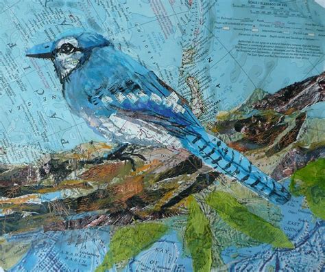 Susan Schenk, collage artist - Jay Bird | Paper collage art, Altered ...