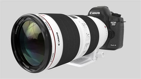 Canon Zoom Lens EF 70-200mm 1 2 8 L IS II USM 3D Model MAX OBJ FBX ...