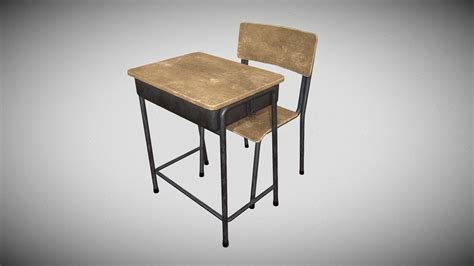 School Table and Chair (Basic Version) - Buy Royalty Free 3D model by ...