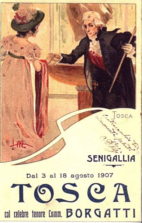 Tosca, Giacomo Puccini - Opera Poster, 1907. | Vecchie pubblicità ...