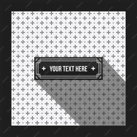 Premium Vector | Text background with monochrome pattern.