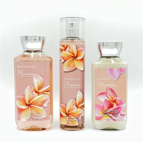 Bath & Body Works Plumeria Shower Gel, Fine Fragrance Mist & Body ...