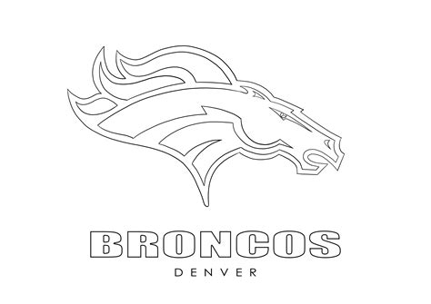 Broncos Denver logo image to color and print