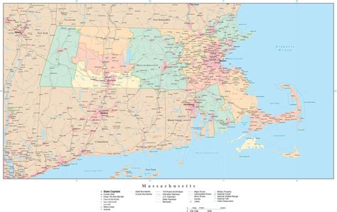 Map Of Massachusetts Counties Cities And Towns