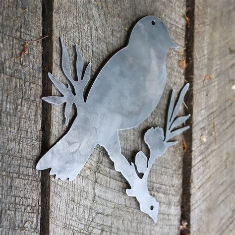 Metal Bird Wall Art - Steel Christmas Decor - Outdoor Garden Art ...