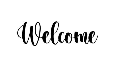 Cursive welcome Vinyl Decal - Etsy