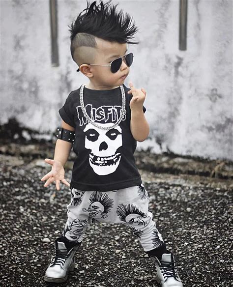 0 3Y Newborn Baby Boy Clothes Infant Toddler Kids Black Skull T Shirt ...