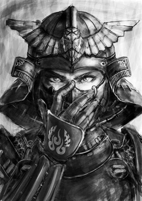 Samurai Warrior Sketch at PaintingValley.com | Explore collection of ...