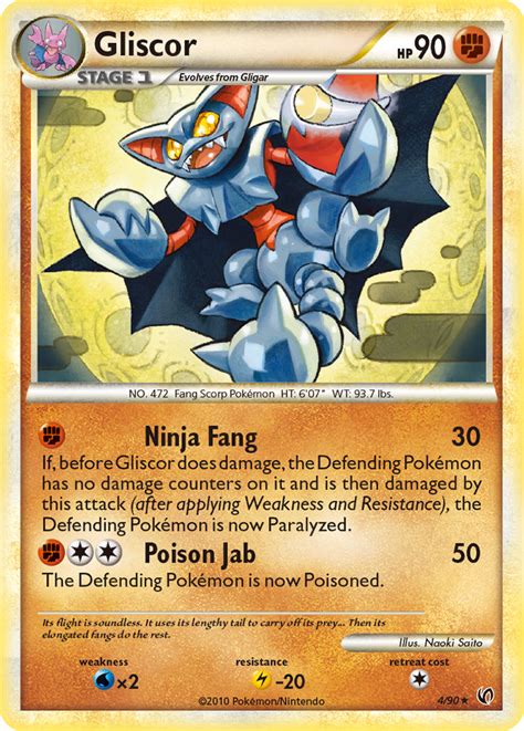 Gliscor 4 (HS—Undaunted 2010) Pokemon Card