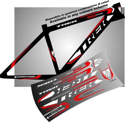 TREK bike frame grafic stickers decal aufkleber autocollant | Etsy