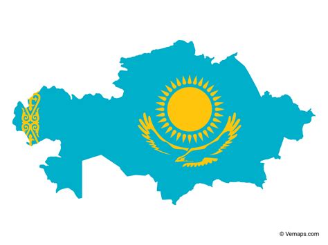 Kazakhstan Map Vector at Vectorified.com | Collection of Kazakhstan Map ...