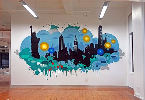 Graphic Mural Artist - NYC Tech Corporate Office Graffiti Mural