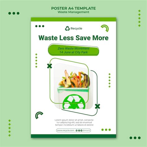 Free PSD | Waste management poster design template