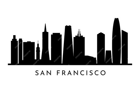 Premium Vector | Hand drawn san francisco skyline silhouette