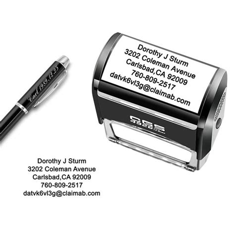 Custom Stamp Personalized-Up to 5 Lines,Self Inking Rubber Address ...