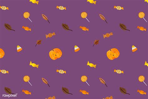 Halloween patterned seamless purple background vector | premium image ...