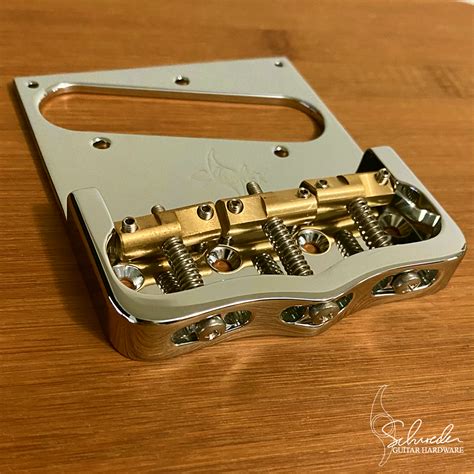 Mastery M4 Bridge For Fender Telecaster Top Loading, Chrome Brass ...