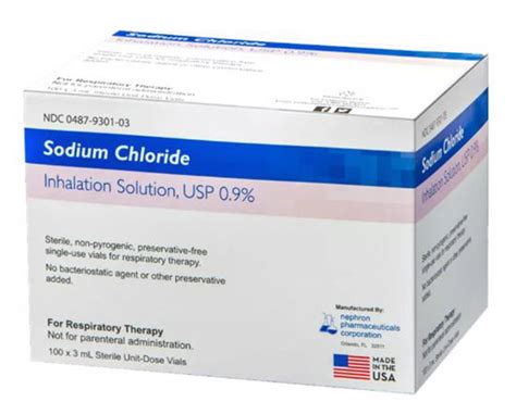 Sodium Chloride Inhalation Solution Usp 0.9% 3 Ml & 5 Ml | Contract ...