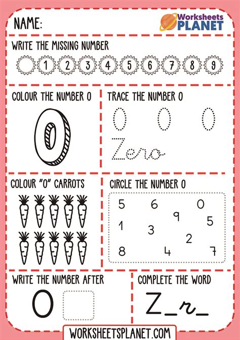 Learning Numbers Worksheets (0 to 10) PRINTABLES