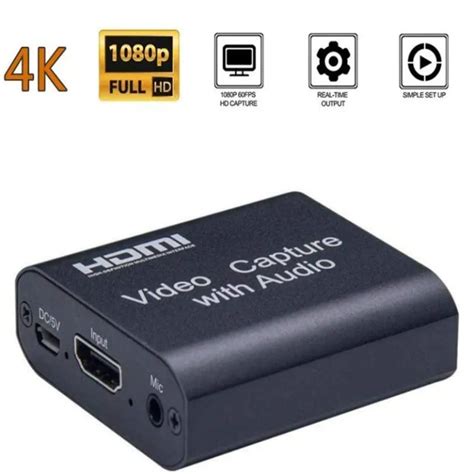 4K Audio Video HDMI Capture Card with Loop Out, USB 2.0 4K HD 1080P ...