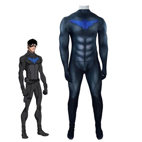 Nightwing Bodysuit Cosplay Costume Adult Kids-Young Justice