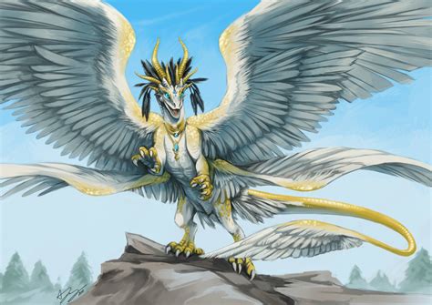 Commission: Angelic Dragon by pinali on DeviantArt