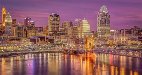 This Cincinnati skyline wallpaper was posted in /r/wallpapers. Who Dey ...