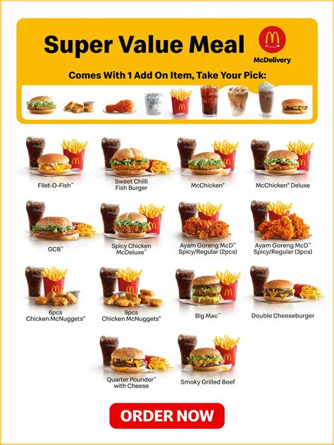 Mcdonald's Menu Printable