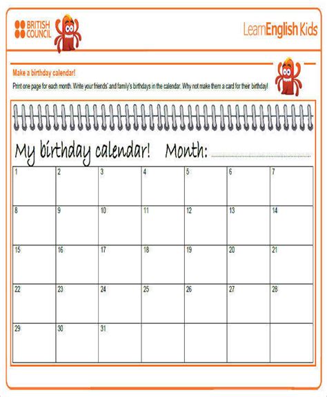 FREE 35+ Printable Calendar Samples & Templates in PDF