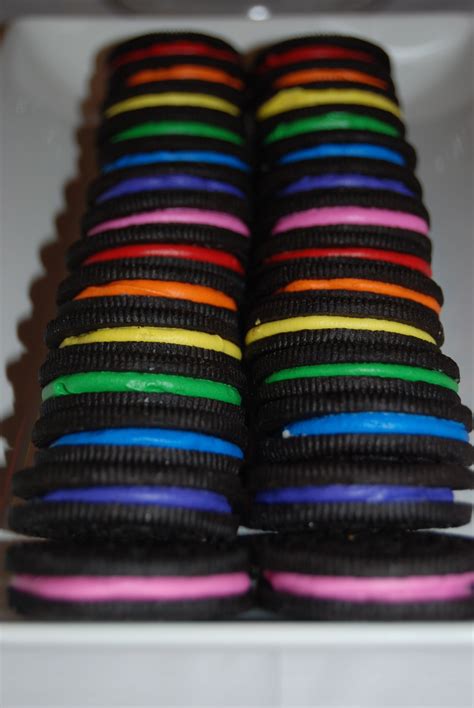 Rainbow Oreos-yum | Hey That's Me | Pinterest