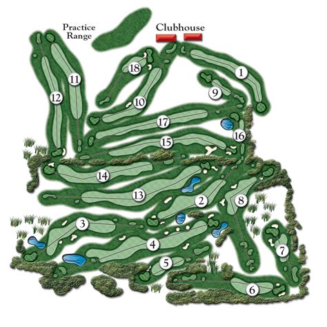 Course Layout - Whispering Pines Golf Course