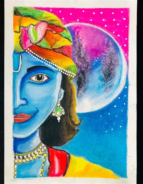 Update more than 126 oil pastel drawing of krishna latest - seven.edu.vn