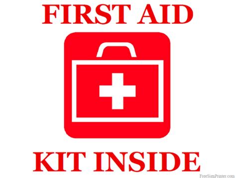 Printable First Aid Kit Inside Sign