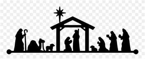 Download Nativity Svg Cut File - Clipart Nativity Scene Silhouette ...