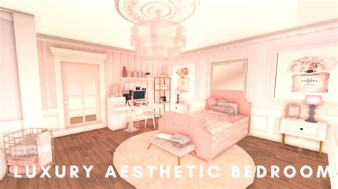 Bloxburg LUXURY AESTHETIC PINK teen bedroom - speedbuild [roblox - YouTube