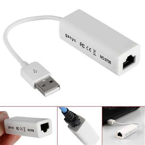 USB 2.0 to Ethernet RJ45 Internet Lan 10/100Mbps Network Converter ...