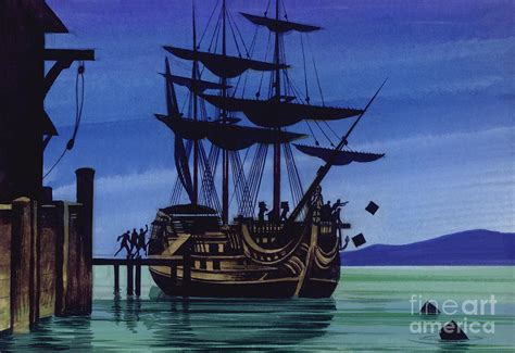 The Boston Tea Party Painting by Ron Embleton - Pixels