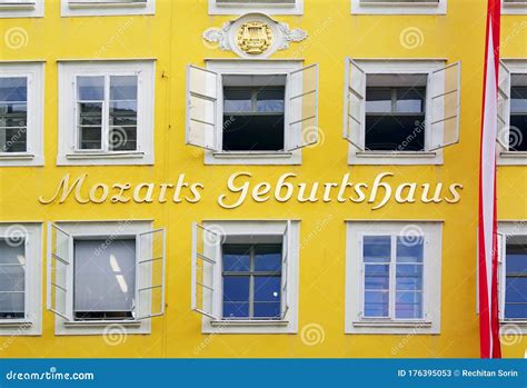 SALZBURG, AUSTRIA, 22 AUGUST 2019: Birthplace and Birth House of ...