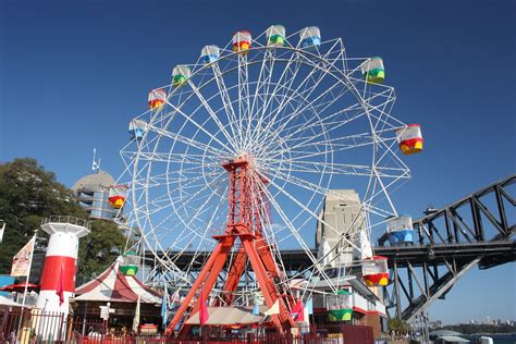 Sydney - City and Suburbs: Milsons Point, Luna Park, ferris wheel