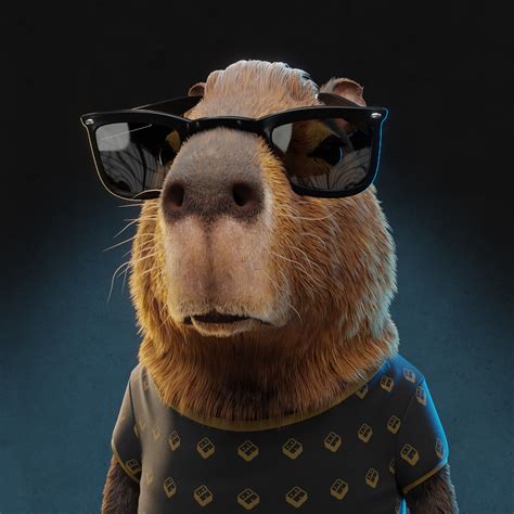 Capybara with sunglasses | Behance