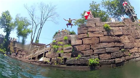 Cliff Jump to Zip Lines at Brownstone Park - YouTube