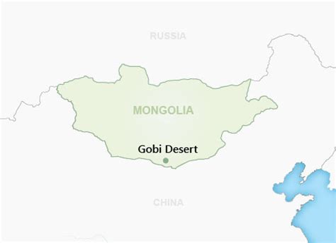 Mongolia Gobi Desert Map