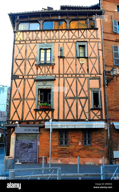 Typical architecture. Toulouse city, Haute-Garonne department, France ...