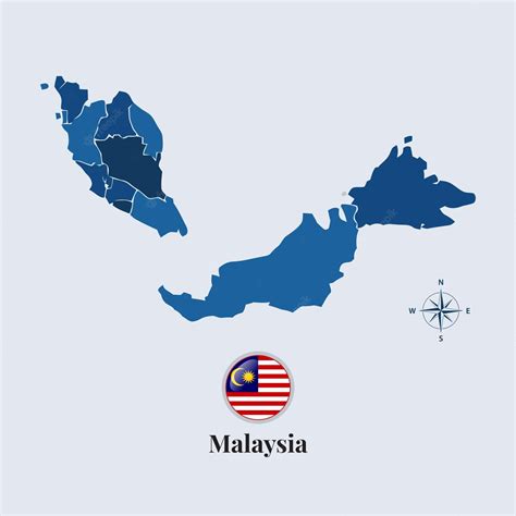 Premium Vector | Malaysia map with flag Malaysia flag map