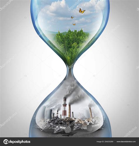 Rate Environmental Damage Climate Change Urgency Concept Green Natural ...