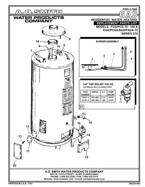 Ao Smith Tankless Water Heater Parts Manual | Reviewmotors.co